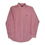 Ralph Lauren Striped Shirt - Large Red Cotton