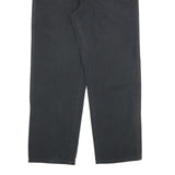 DICKIES Mens Black Cotton Blend Regular Straight Trousers W36 L30 Workwear Zip