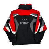 X-Static Insulation Spyder Graphic Ski Jacket - Small White Polyester