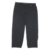 ADIDAS Womens Polyester Blend Black Regular Fit Straight Leg Trousers W36 L29