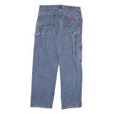 DICKIES Mens Regular Fit Straight Blue Denim Jeans Cotton Blend Zip W32 L30