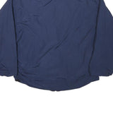 REEBOK Mens Navy Blue Jacket S Polyester Blend Plain Zip Casual Sport