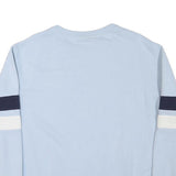 FILA Womens Blue Crew Neck XL Cotton Blend Sweatshirt Logo Stripe Sleeves