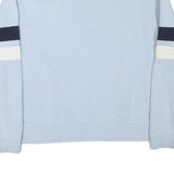 FILA Womens Blue Crew Neck XL Cotton Blend Sweatshirt Logo Stripe Sleeves