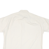 TOMMY HILFIGER Mens White Short Sleeve Shirt L Cotton Blend Casual Classic