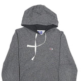 CHAMPION Mens Grey Pullover Hoodie M Cotton Blend Drawstring Casual Wear