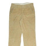 JOS A BANK Mens Cotton Blend Beige Regular Straight Trousers W32 L30 Classic Zip