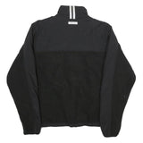 NAUTICA Mens Black Polyester Zip Jacket L Fleece Outdoor Casual Lightweight