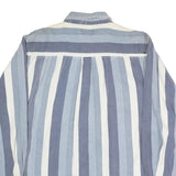 FADED GLORY Mens Blue & White Stripe Cotton Shirt M Casual Button Down