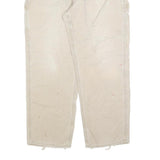 CARHARTT Mens Cotton Blend Beige Regular Straight Trousers W34 L30 Workwear