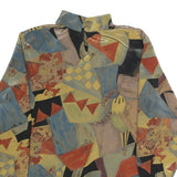 SIXTH SENCE Womens Multi Colour Printed Top Long Sleeve Roll Neck S Stylish