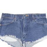 WRANGLER Womens Denim Blue Cut-Off Shorts L W32 Frayed Hem Casual Summer