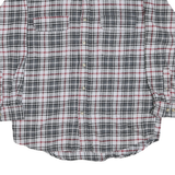 MOOSE CREEK Mens Grey & Red Plaid Cotton Blend Shirt M Casual Long Sleeve