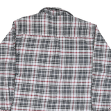 MOOSE CREEK Mens Grey & Red Plaid Cotton Blend Shirt M Casual Long Sleeve