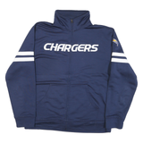 NFL Mens Navy Blue Chargers Zip Jacket Polyester Blend L Sportswear Trackwear