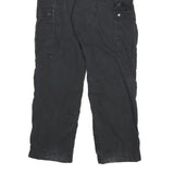 CARHARTT Mens Cotton Blend Black Relaxed Cargo Trousers W30 L30 Workwear