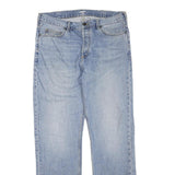 CARHARTT Mens Regular Fit Straight Leg Denim Light Blue Cotton Blend Zip W34 L34