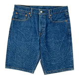 502 Levis Denim Shorts - 34W 10L Blue Cotton