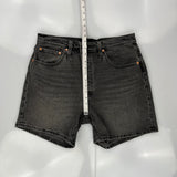 Levis Denim Shorts - 32W US 8 Gray Cotton