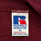 90'S Blank Made In USA Russell Athletic Sweatshirt - XL Burgundy Cotton Blend