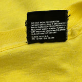 Single Stitch Fruit Of The Loom Graphic T-Shirt - XL Yellow Cotton Blend