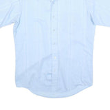 BRISTOL Mens Blue Cotton Blend Short Sleeve Shirt M Lightweight Casual
