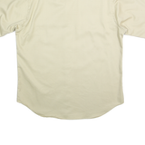LORD JEFF Mens Cream Short Sleeve Shirt L Polyester Blend Utility Pocket