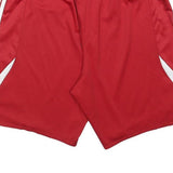 ADIDAS Mens Red & White Sports Casual Shorts L W32 Athletic ClimaCool