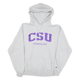 CHAMPION Mens Grey CSU Stanislaus Pullover Hoodie M College Print