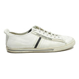 LOUIS VUITTON Low Top Trainers Mens Leather White UK 9.5 Designer Casual Shoes