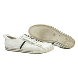 LOUIS VUITTON Low Top Trainers Mens Leather White UK 9.5 Designer Casual Shoes