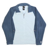 THE NORTH FACE Womens Blue Light Blue Zip Jacket M Polyester Fleece Outdoor