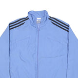 ADIDAS Womens Blue Jacket UK 18 Polyester Blend Zip Classic Sportswear