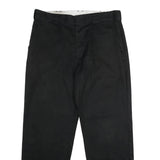 DICKIES Mens Polyester Blend Black Regular Zip Trousers W38 L32 Workwear