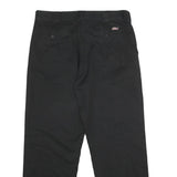 DICKIES Mens Polyester Blend Black Regular Zip Trousers W38 L32 Workwear