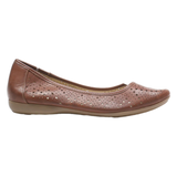 BASS Ballet Shoes Brown Leather Womens UK 8