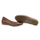 BASS Ballet Shoes Brown Leather Womens UK 8
