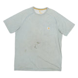 CARHARTT Mens Blue Pocket T-Shirt L Short Sleeve Crew Neck Workwear
