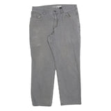 CARHARTT Mens Cotton Blend Grey Relaxed W34 L27 Workwear Trousers Zip Closure