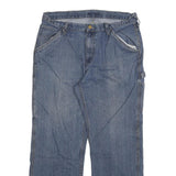 CARHARTT Mens Jeans Blue Regular Straight Denim Medium W34 L27 Workwear Zip