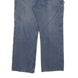 CARHARTT Mens Jeans Blue Regular Straight Denim Medium W34 L27 Workwear Zip