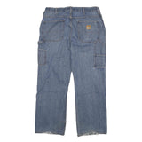 CARHARTT Mens Jeans Blue Regular Straight Denim Medium W34 L27 Workwear Zip
