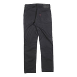 LEVI'S Mens Black Slim Straight Cotton Blend Trousers W30 L29 Stylish Zip