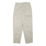 CABIN CREEK Mens Cotton Blend Beige Relaxed Straight Leg Trousers W28 L27 Casual