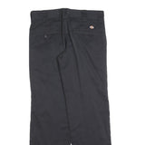 DICKIES Mens Cotton Blend Black Relaxed Straight Trousers W30 L32 Workwear