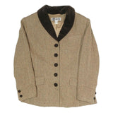 TOGETHER Womens Beige Brown Classic Jacket UK 10 Polyester Blend Button Plain