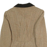 TOGETHER Womens Beige Brown Classic Jacket UK 10 Polyester Blend Button Plain