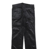 NILE Womens Cotton Blend Black Regular Fit Straight Leg Trousers W28 L30