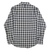 POLO RALPH LAUREN Mens Black & White Check Shirt L Classic Cotton Blend Long