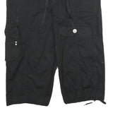 BUGLE BOY Womens Black Casual Cotton Blend Cargo Shorts M W32